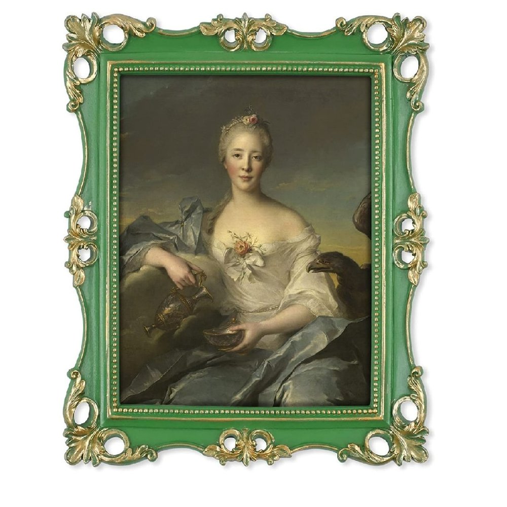 8x10 Picture Frame Antique Frame 8x10 Vintage Photo Frames 10 x 8 in Moss Green